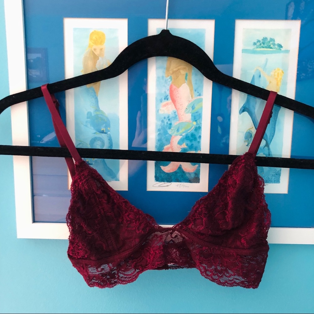 Burgundy bralette